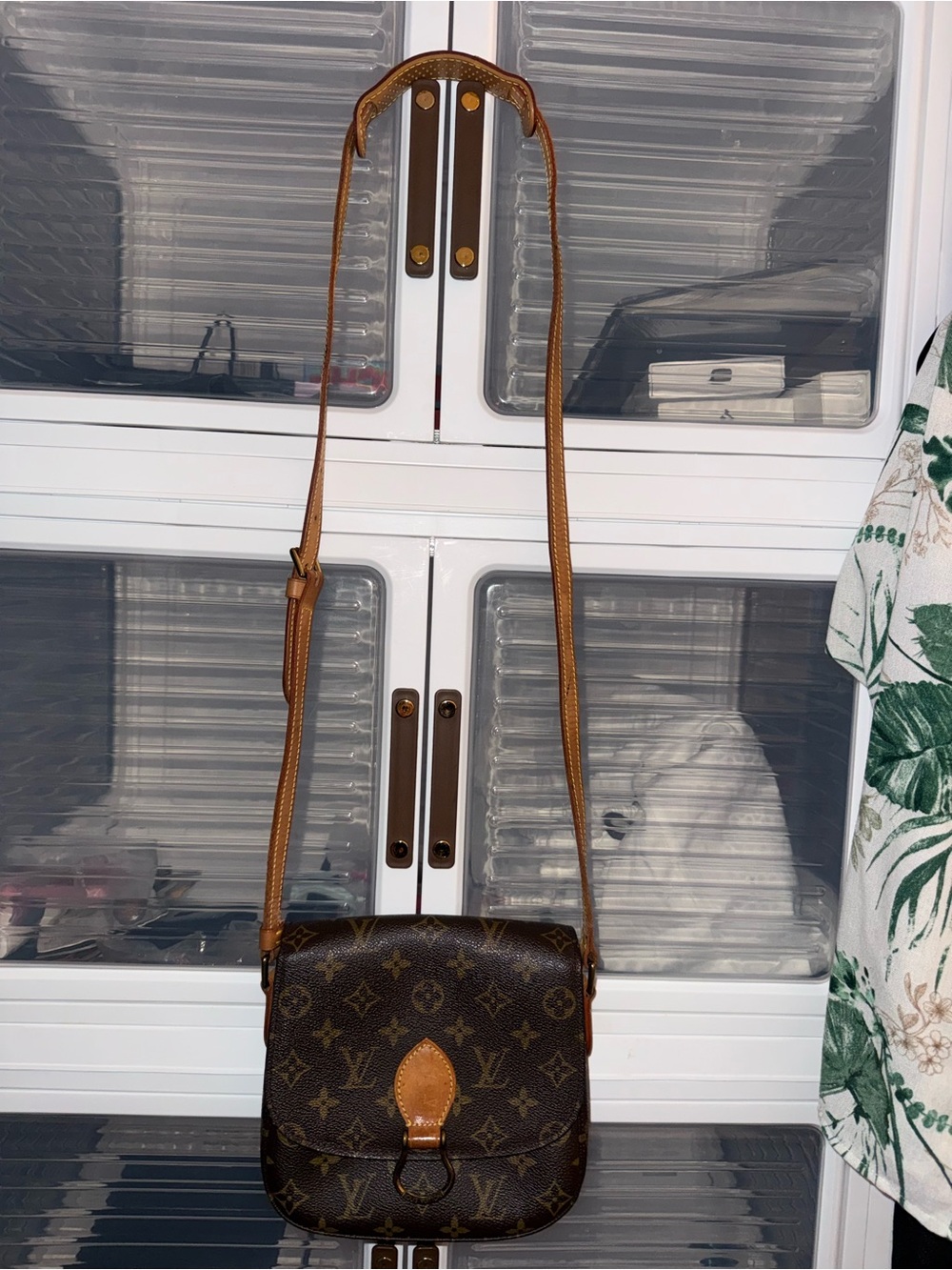 Louis Vuitton Brown Monogram Crossbody with Tan Leather Trim